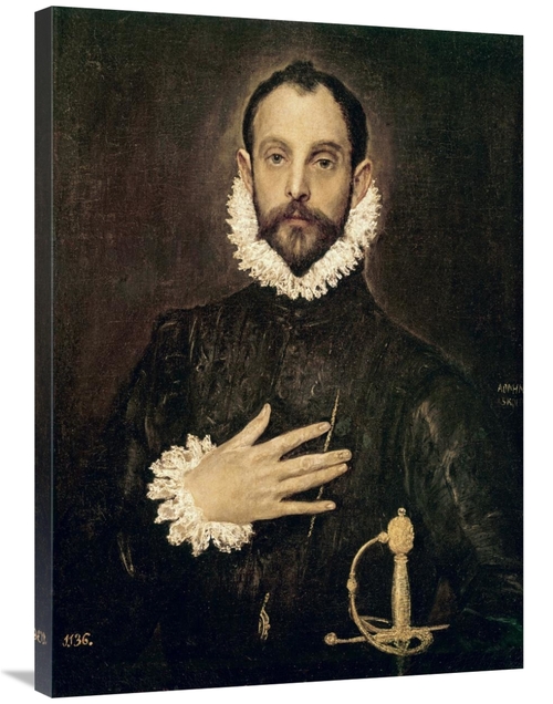 Global Gallery GCS-277479-36-142 36 in. Knight with His Hand on His Br