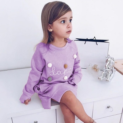  NEW Fashion Girl Lovely Mni Dress Children Clothes Dot Long