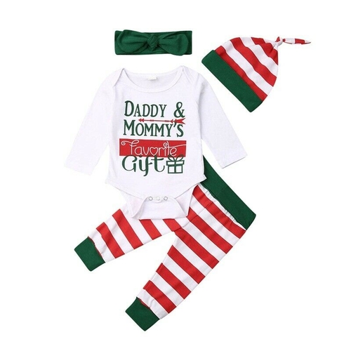 Newborn Baby Boy Girl First Christmas Clothes Sets