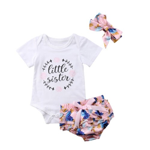 Newborn Infant Baby Girls Outfit Clothes Tops