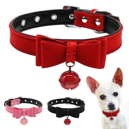 Dog Cat Collar Inner Padded Leather Puppy Small
