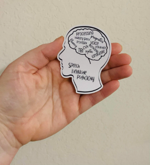 Head- Speech Therapist Sticker/Magnet