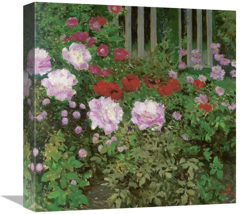 Global Gallery GCS-268326-16-142 16 in. Flowers & Garden Fence Art Pri