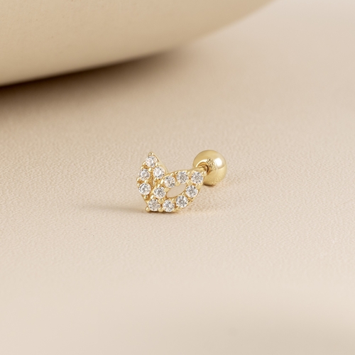 14K (58.5%) SOLID GOLD FLORA PIERCING