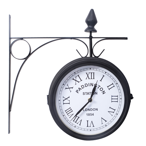 Vintage Paddington Station Double Side Wall Clock