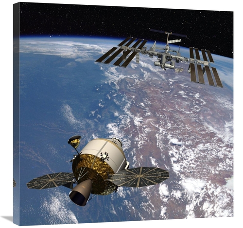 Global Gallery GCS-393580-3030-142 30 x 30 in. Orion Docking at the In