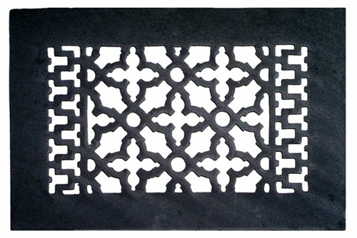 Acorn GRABG 10" x 6" Cast Iron Decorative Grille - Black