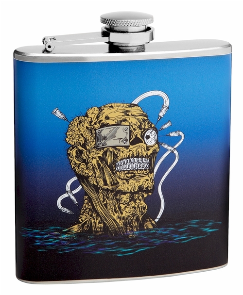 6oz Zombie Head Hip Flask