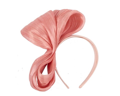 Exclusive coral silk abaca bow