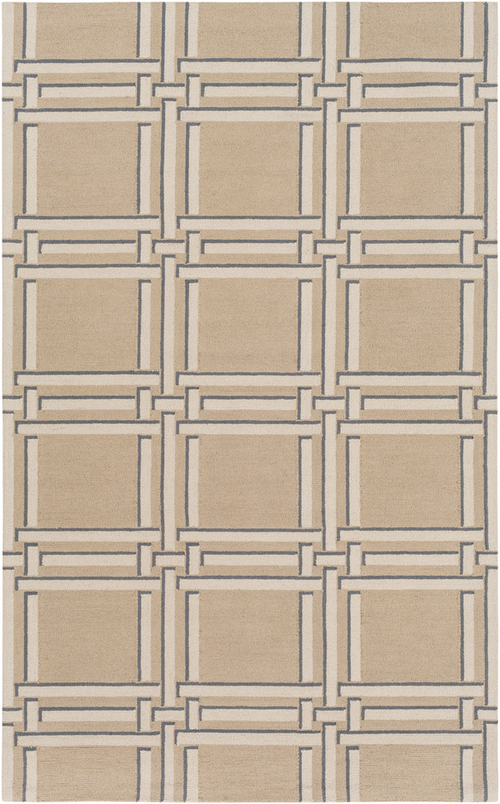 Surya LKH9009-576 Lockhart Area Rug - Khaki, Cream & Denim - 5 x 7