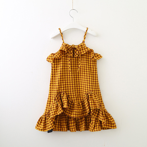 Baby Girls Summer Casual Clothing Plaid Ruffles