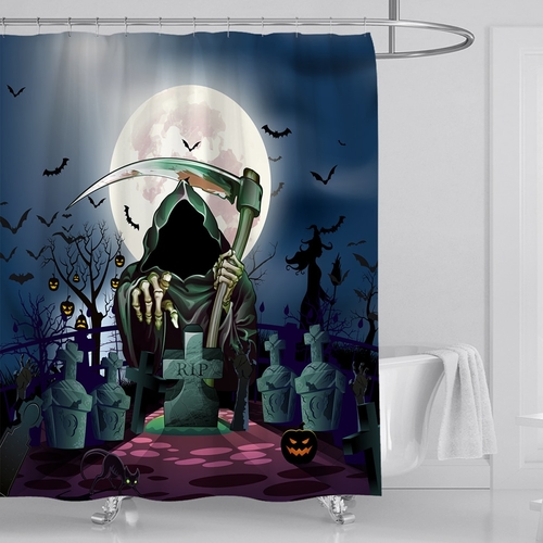 Main DIDIHOU 1PC Halloween Shower Curtain For Bedroom image