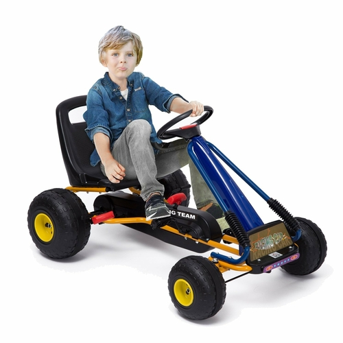 Soozier Pedal Go Kart Racing Style Children Ride On Car Outdoor Racer