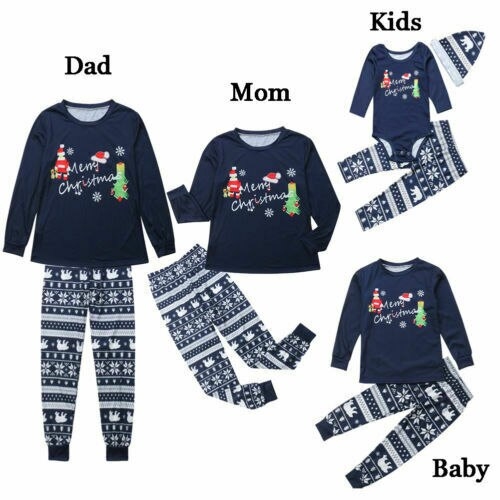 2019 Family Matching Merry Christmas Pajamas PJs