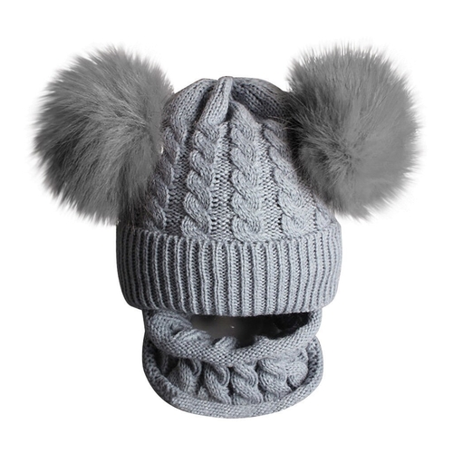 2PCS Kids Baby Boys Girls Knitting Wool Hat