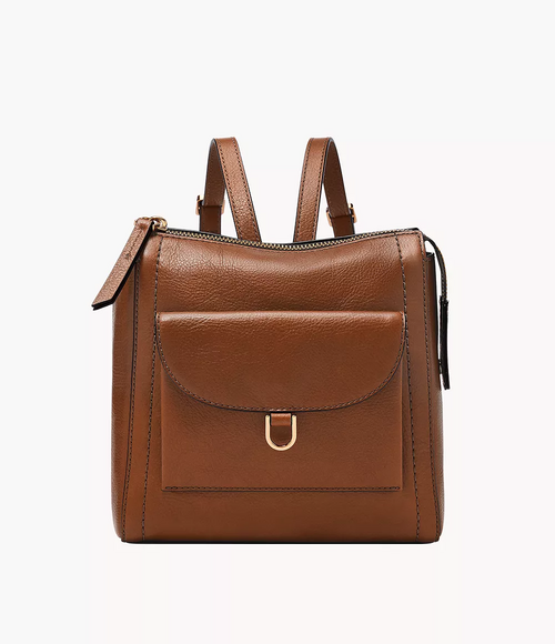 Brown Parker Leather Mini Backpack