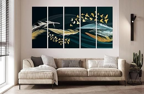 Set Of 5 Wall Painting multiple Frame For Home Decoration, Living