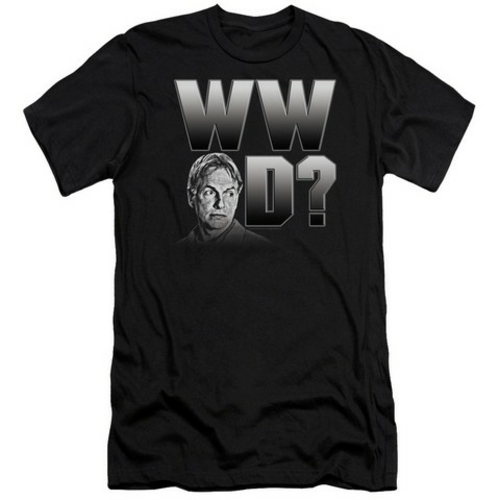 Trevco Ncis-What Would Gibbs Do - Short Sleeve Adult 30-1 Tee - Black-