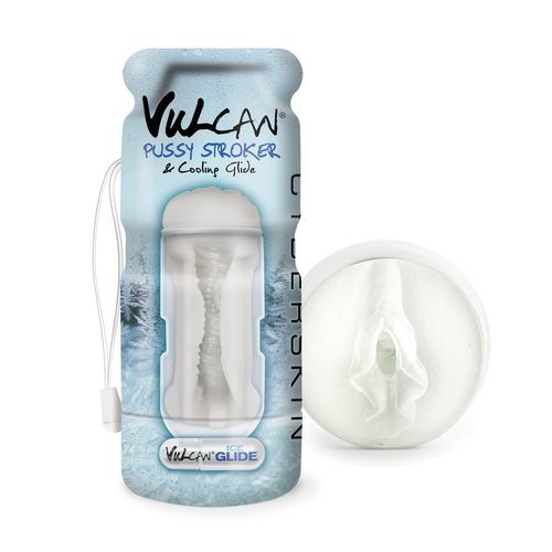 Cyberskin Vulcan Pussy Stroker W/cooling Glide -  Frost