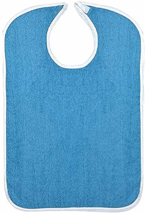 Pack of 12 Adult Clothing Protectors, Blue 18 x 36. Reusable,