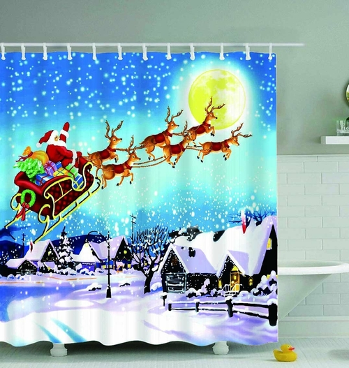 Classic Christmas Painting Shower Curtain