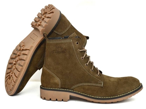 Zelt High Quality Italian Suede Leather Side Zip Casual Shoes Boots