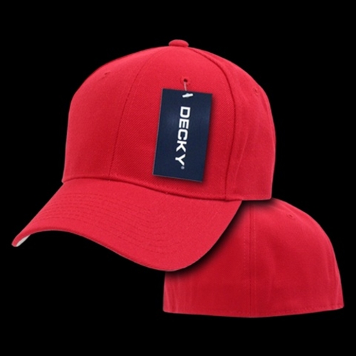Decky 402-PL-RED-24 Fitted Cap- Red - 310- Size - 7.12