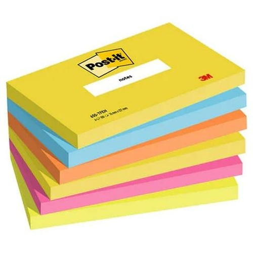 Sticky Notes Post-it ENERGETIC Multicolour 7,6 X 12,7 cm 6 Pieces 76 x