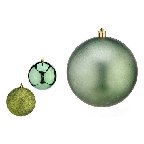 Christmas Baubles Ø 10 cm 6 Units Green Plastic