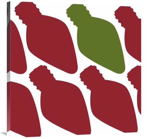 Global Gallery GCS-382214-3636-142 36 x 36 in. Christmas - Light Bulbs