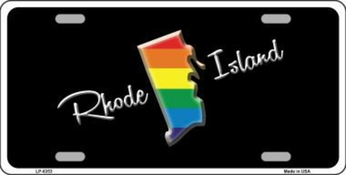 Smart Blonde LP-6353 Rhode Island Rainbow Metal Novelty License Plate