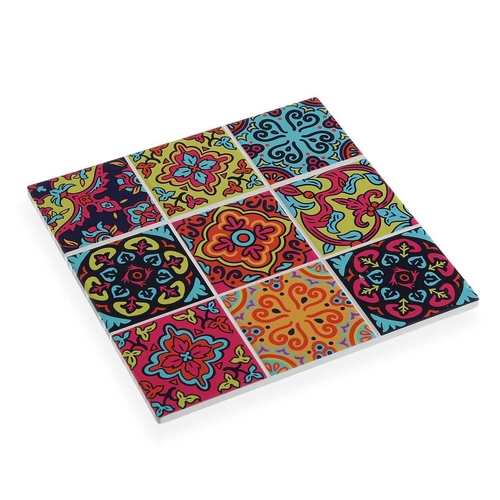 Table Mat Versa Multicolour Tile Ceramic Cork Plastic 20 x 20 cm