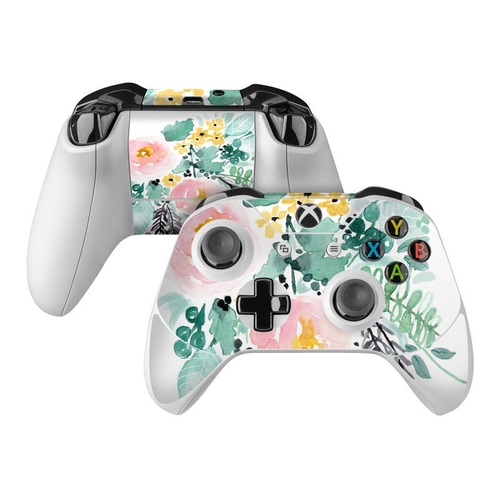 DecalGirl XBOC-BLUSHEDFLOWERS Microsoft Xbox One Controller Skin - Blu