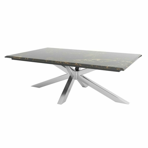 Centre Table DKD Home Decor Silver Marble Steel Plastic 130 x 80 x 45