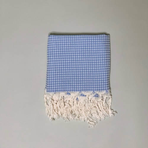 Handwoven Turkish Towel Wafflepique | Light Blue
