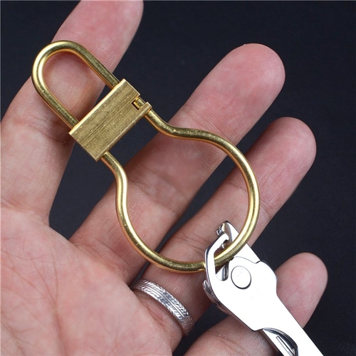 Brass Lock Keychain