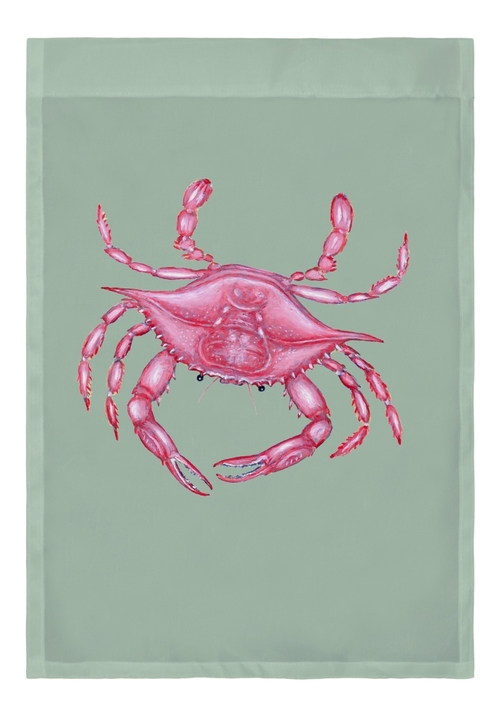 Betsy Drake FL102 12.5 x 18 in. Pink Crab Flag