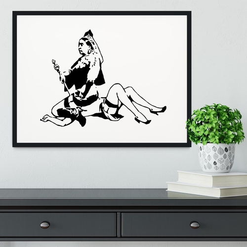 Banksy Queen Victoria Framed Print