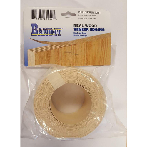 Band It 5992573 25 ft. x 2 x 0.03 in. White Birch Real Wood Veneer Edg