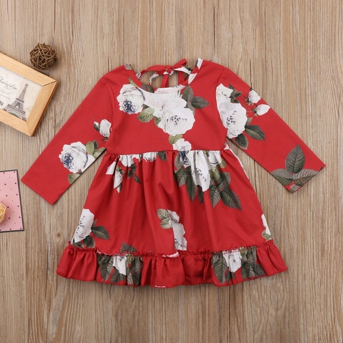 Little Girls Summer Floral Dress Baby Girls Flower