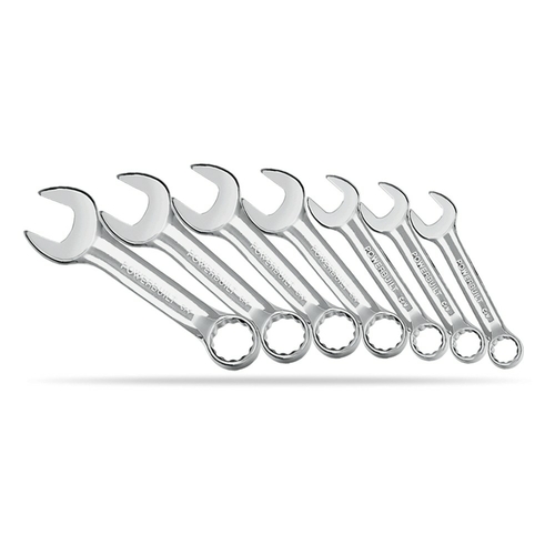 Powerbuilt 7 pc SAE Stubby Combination Wrench Set - 640203