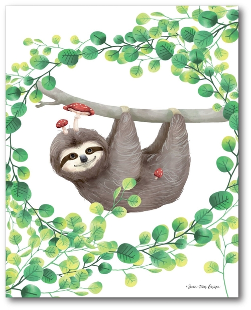 Courtside Market WEB-JV692-30x40 30 x 40 in. Hanging sloth II Gallery-