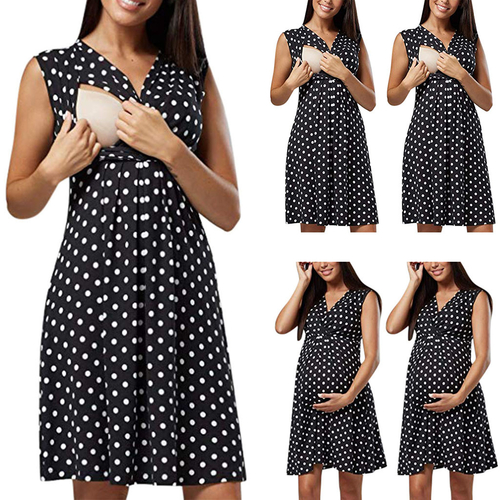 Maternity Dresses Women Pregnant Sleeveless