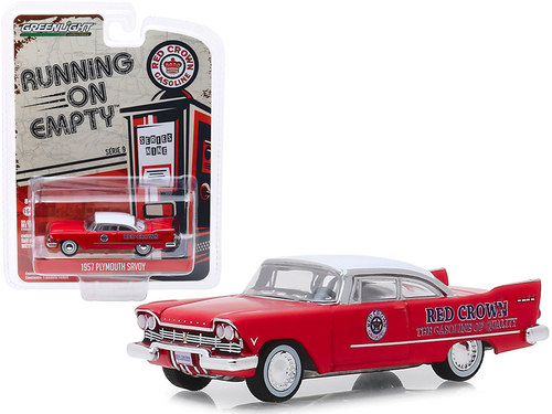 1957 Plymouth Savoy Red with White Top \Red Crown\" \"Running on