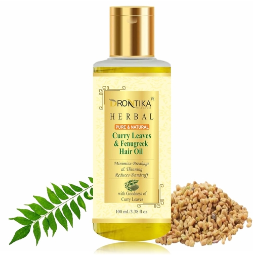 Herbal Curry Leaves & Fenugreek Hair Oil for Hair Fall and Greying