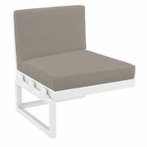 Siesta ISP136-WHI-CTA Mykonos Extension with Sunbrella Taupe Cushion -