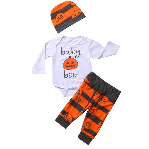 Halloween Cute Newborn Baby Boy Girls  3pcs