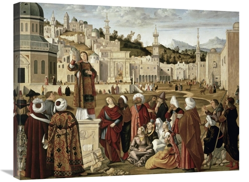 Global Gallery GCS-281832-30-142 30 in. St. Stephen Preaching at Jerus