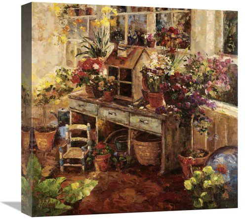 Global Gallery GCS-128084-1818-142 18 x 18 in. Michelles Potting Bench