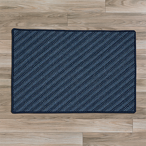 Colonial Mills Rug BI51R060X084S 5 x 7 ft. Blue Hill Braided Rug  Navy